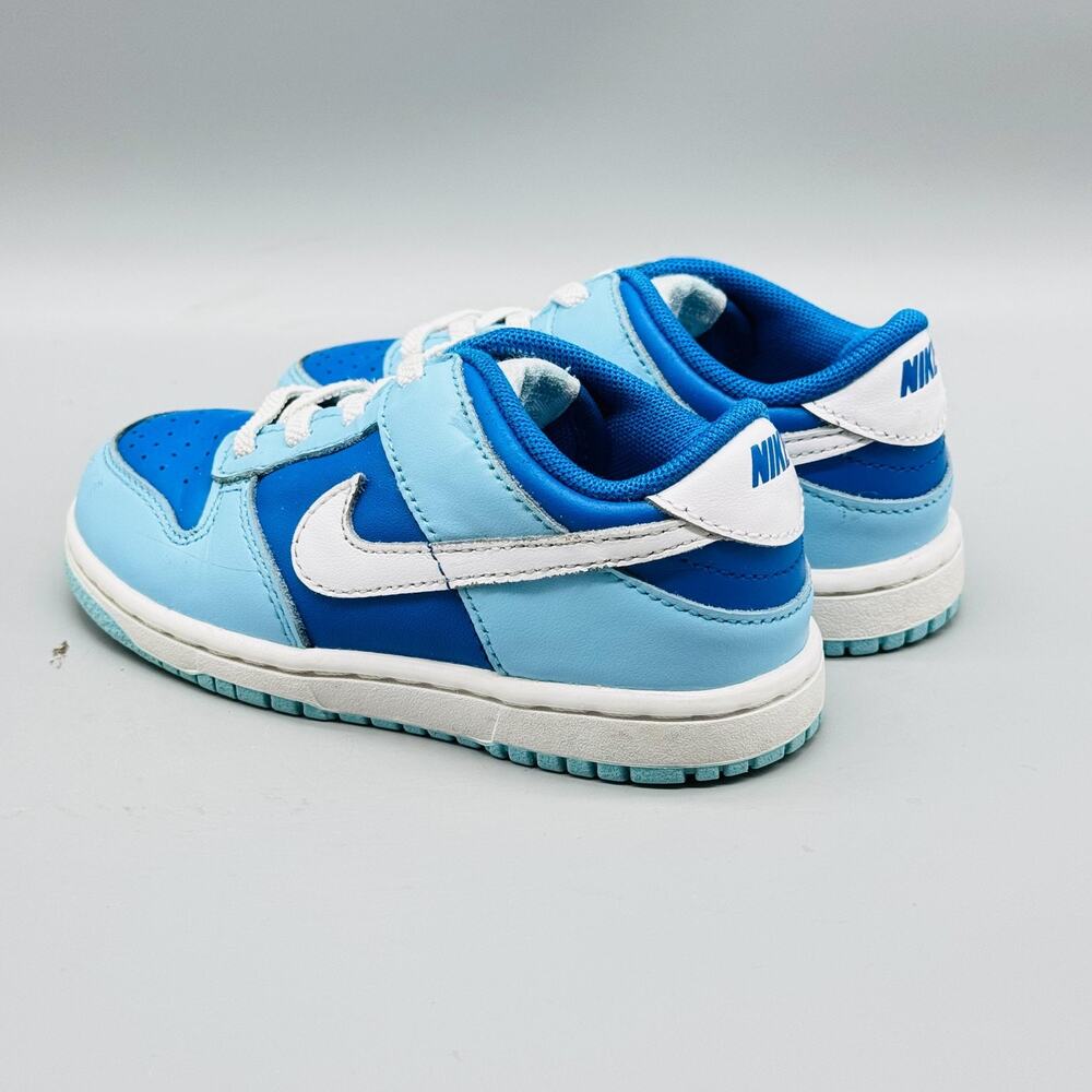 Nike Shoes Kids Toddler 9 c Blue White Dunk Low Top Athletic Sneaker Trainers - Picture 6 of 10
